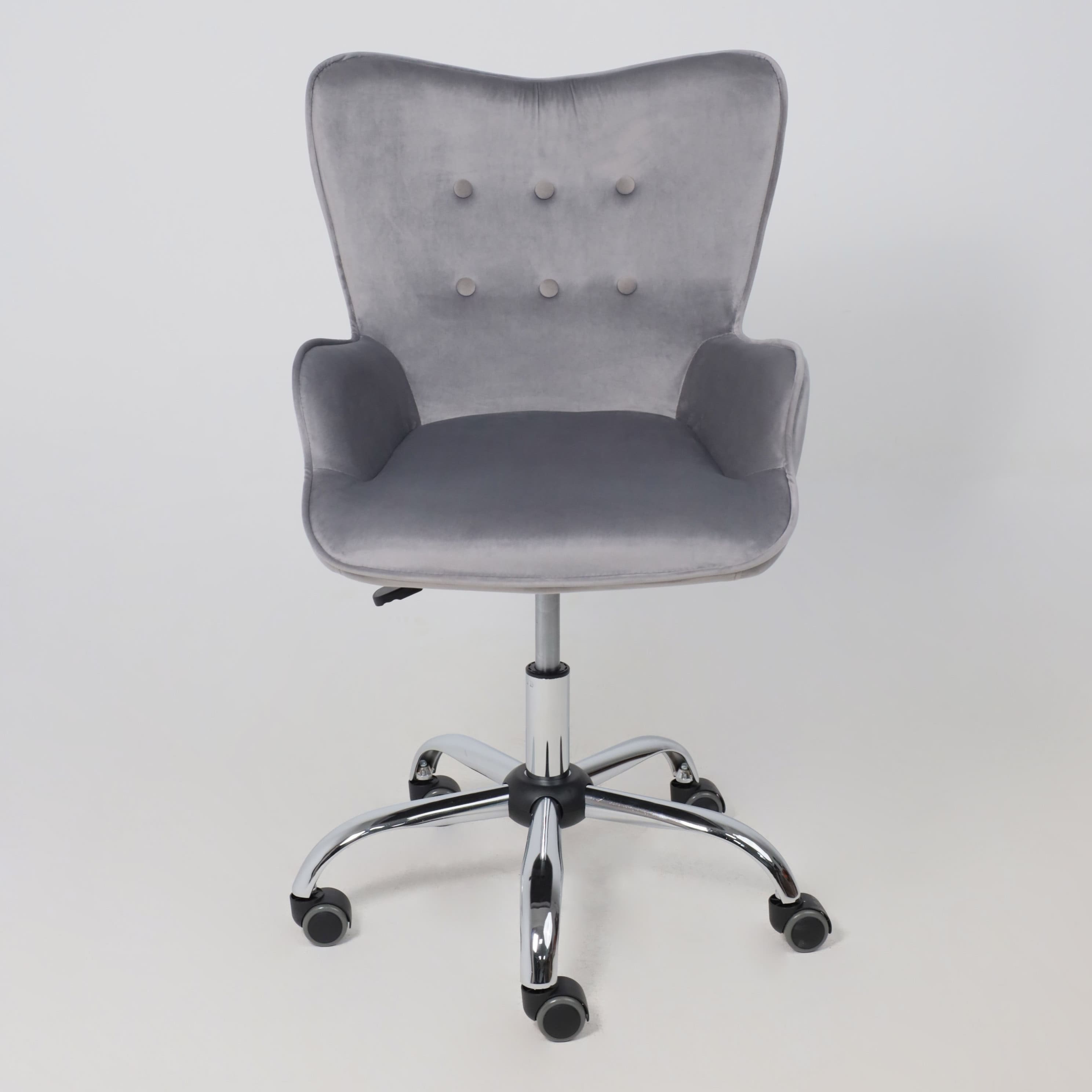 Кресло поворотное Bella, серый, велюр