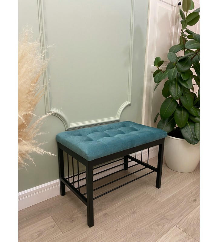 Банкетка Сканди-60 (бирюзовый/черный)