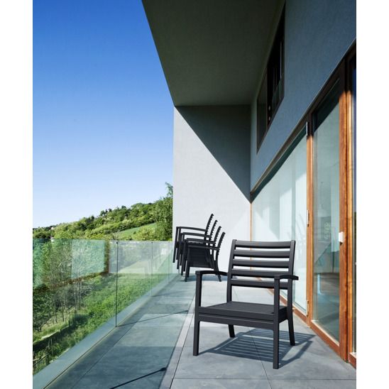 Кресло пластиковое Artemis XL, черный