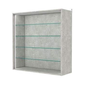 Витрина настенная №4-1ГГ-П, Метрополитан Грей