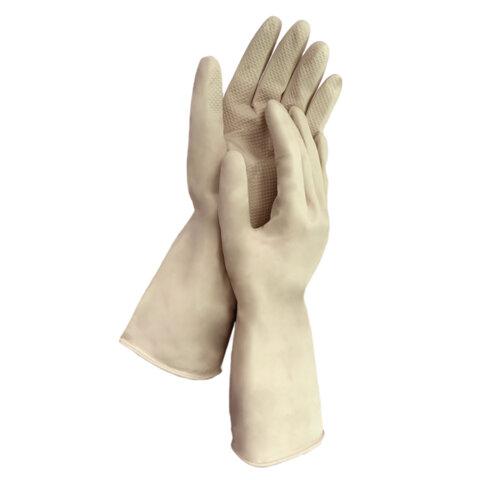 Перчатки МНОГОРАЗОВЫЕ латексные LAIMA "ULTRA" СВЕРХПРОЧНЫЕ, бежевые, размер M (средний), вес 96 г, 700547