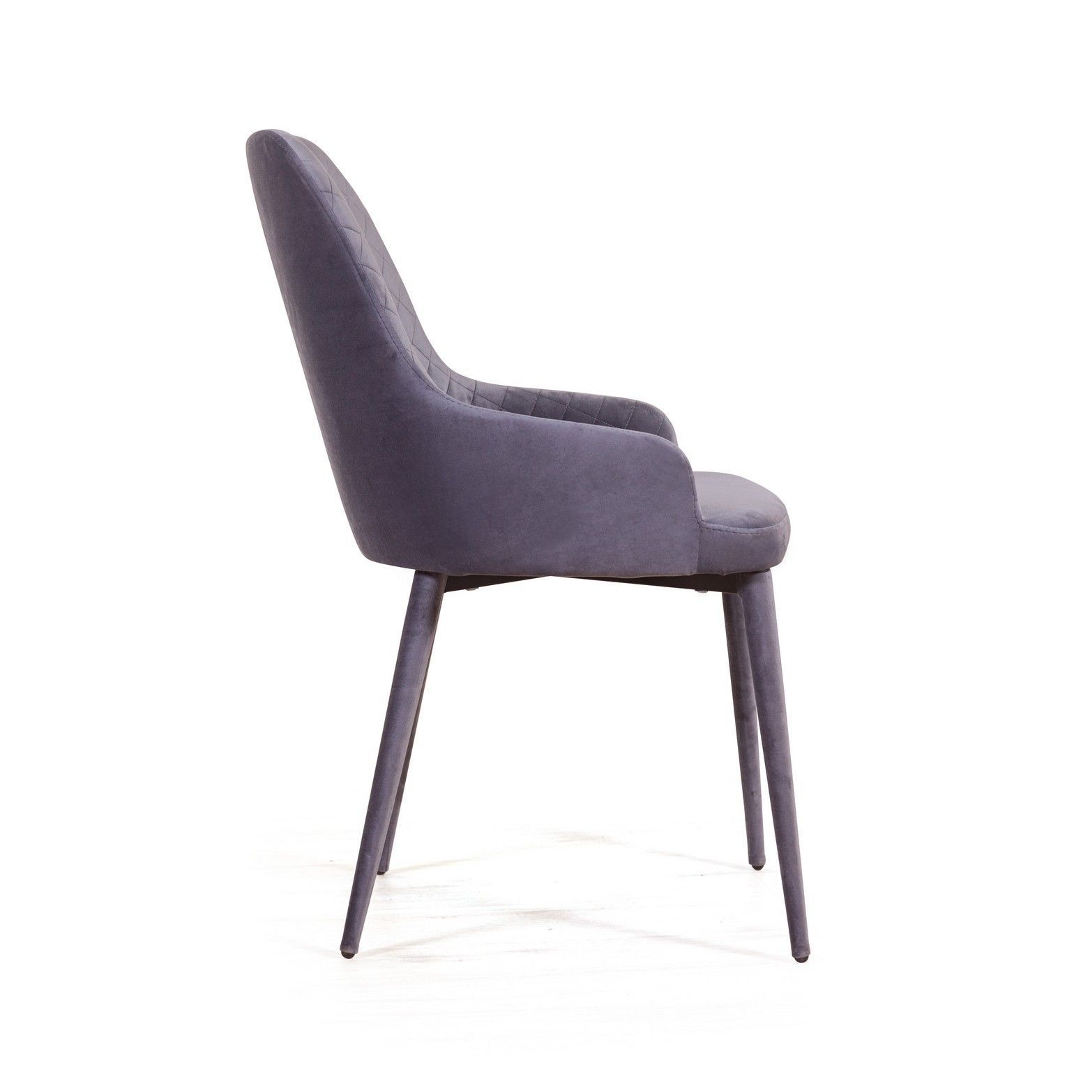 Стул Дуглас ромб, бархат серый 27
