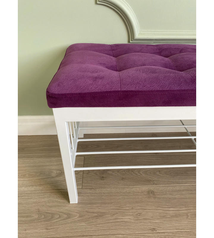 Банкетка Сканди-96-1 (фиолетовый/белый)