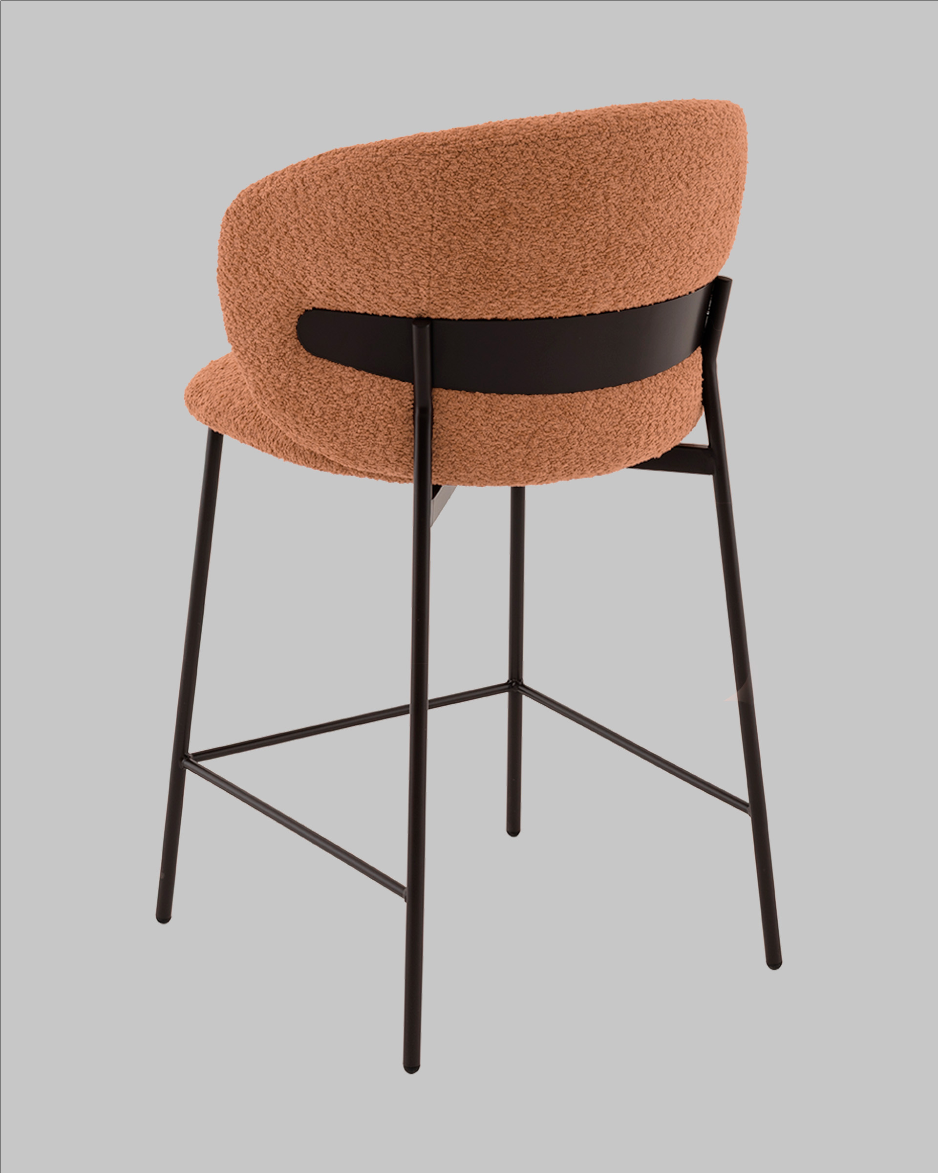 Стул полубарный Блейз букле терракотовый