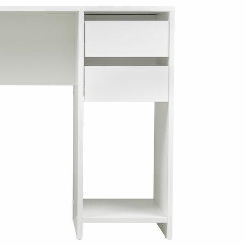 Стол письменный/компьютерный BRABIX "Scandi CD-017", 900х450х750 мм, 2 ящика, белый, 641894, ЦБ013706-1