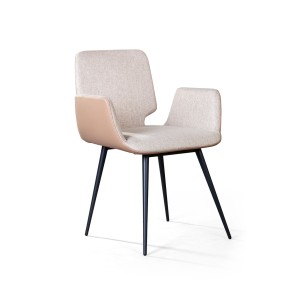 Стул с подлокотниками Адам, рогожка комби бежевый