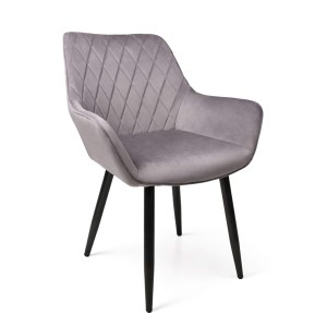 Кресло Pablo, светло-серый, велюр