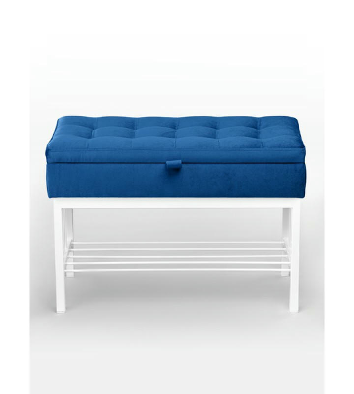 Банкетка Н-76 (белый/синий)