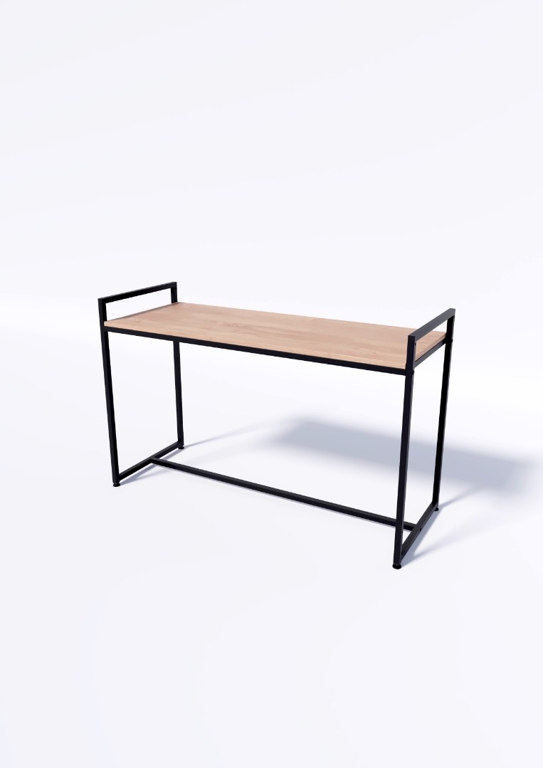 Стол TEVOLO демонстрационный черный-дуб сонома В75Ш120Г45