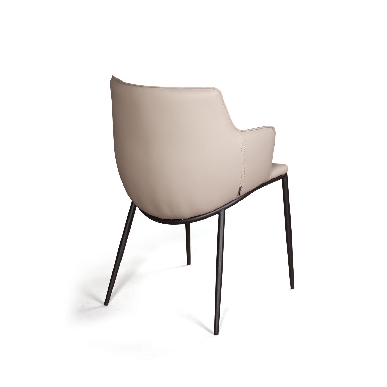 Стул с подлокотниками София, иск.кожа soft-touch, серый