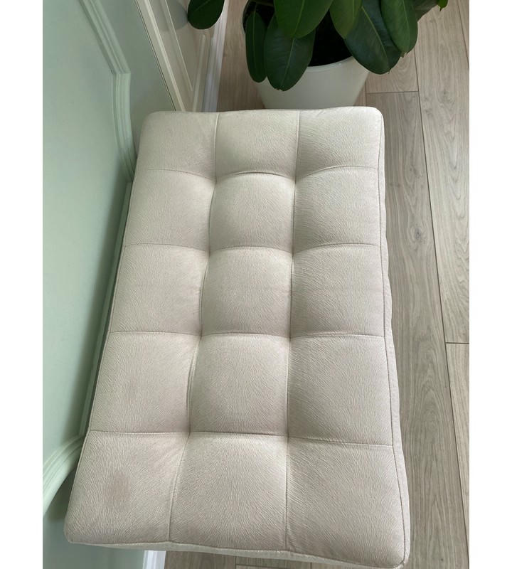 Банкетка Сканди-60-2-х полочная (бежевый/белый)