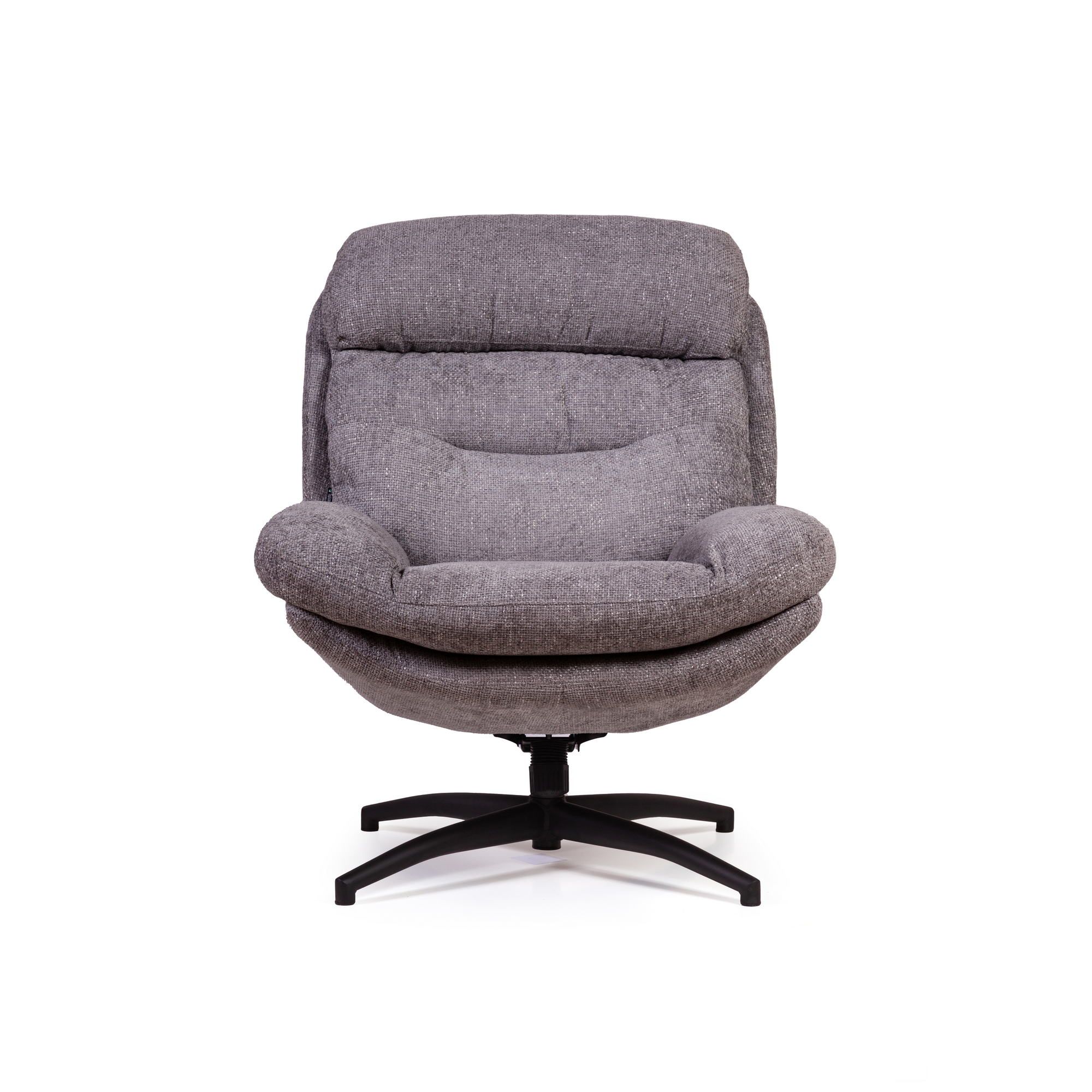 Кресло качалка с оттоманкой Магнус, серый