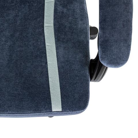 Кресло компьютерное BRABIX ''Shooter GM-123'', 2 подушки, ткань, синее/серое, 533212