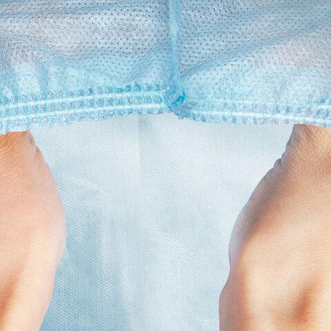 Бахилы ламинированные, КОМПЛЕКТ 500 шт., 38х16 см, спанбонд + ПВД, 100 мкм, 13 г, голубые, ELEGREEN, ПВД-50/2р-Г-Б