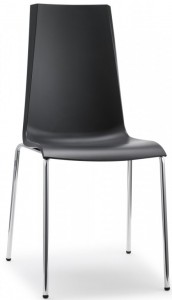 Стул пластиковый Mannequin 4 legs хром, антрацит