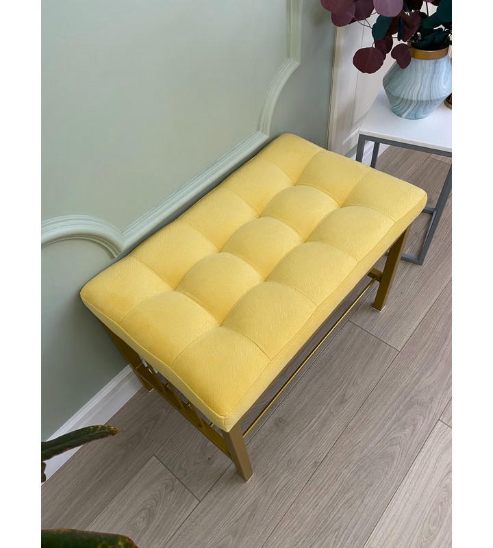 Банкетка Сканди-60 (желтый/золото)