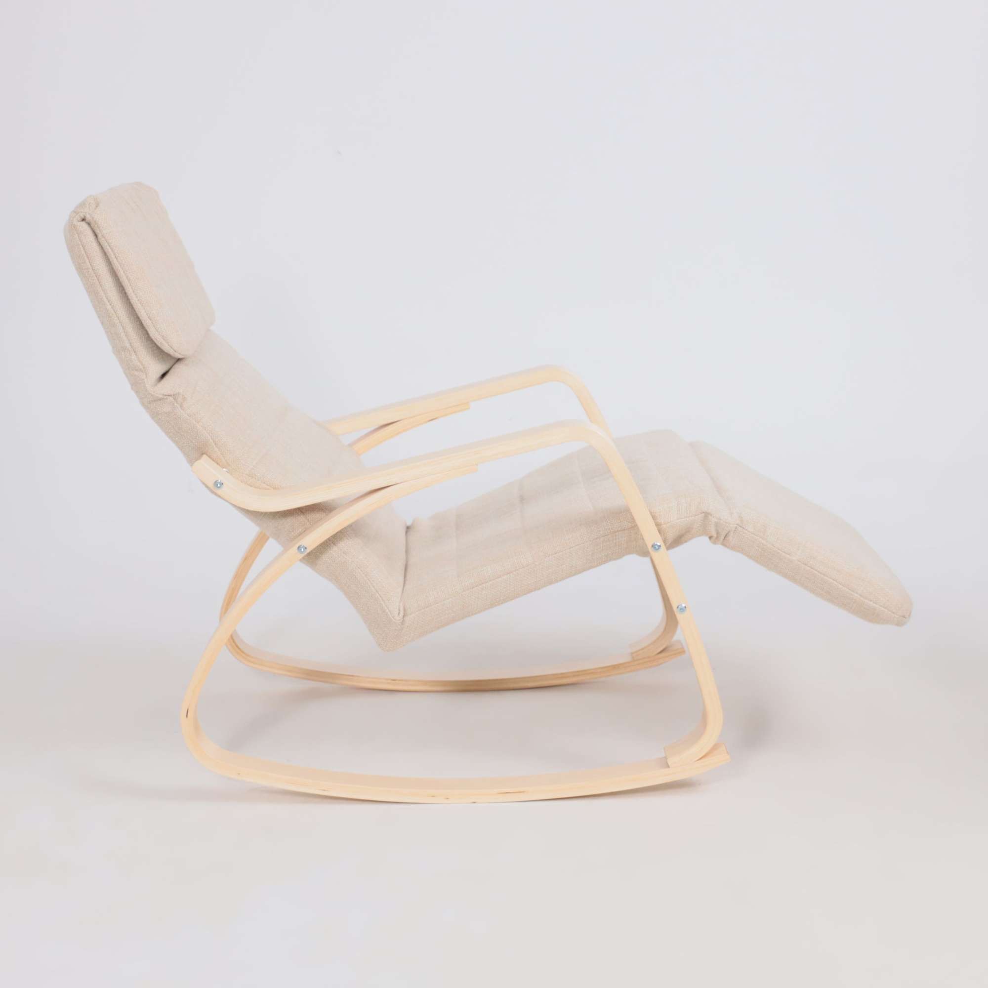 Кресло-качалка Smart, бежевый, ткань