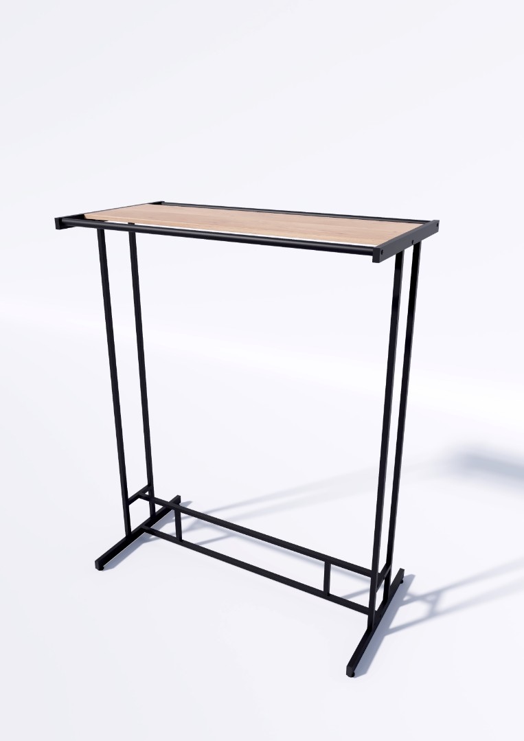 Вешало для вещей FORTE-NERO 1,5 м двухсторонний с полкой