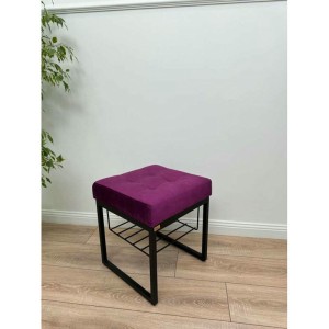 Банкетка Марсей 40-44 с полкой (фиолетовый/черный)