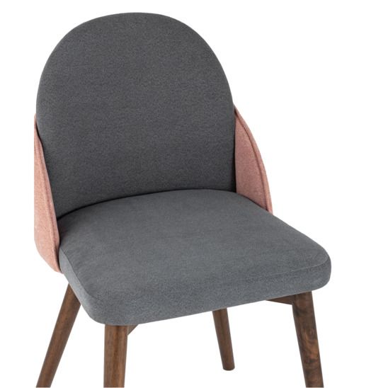 Стул HELGA темно-серый/коралловый x2