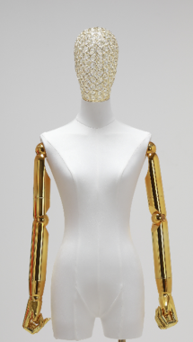 TTW-7-6 Торс портновского манекена женский, с бедром, сетчатая голова, шарнирные руки