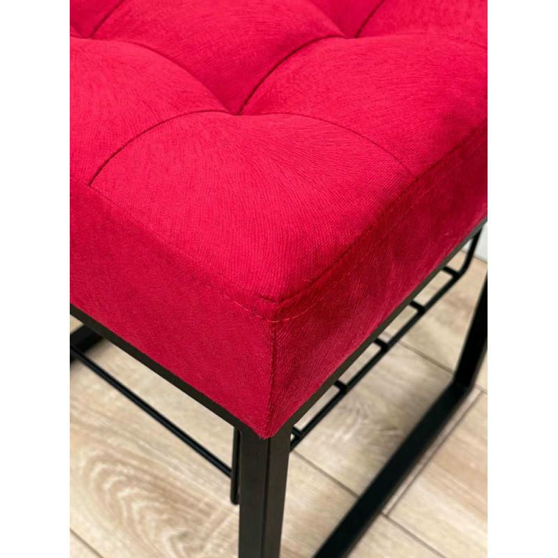 Банкетка Марсей 40-44 с полкой (бордовый/черный)