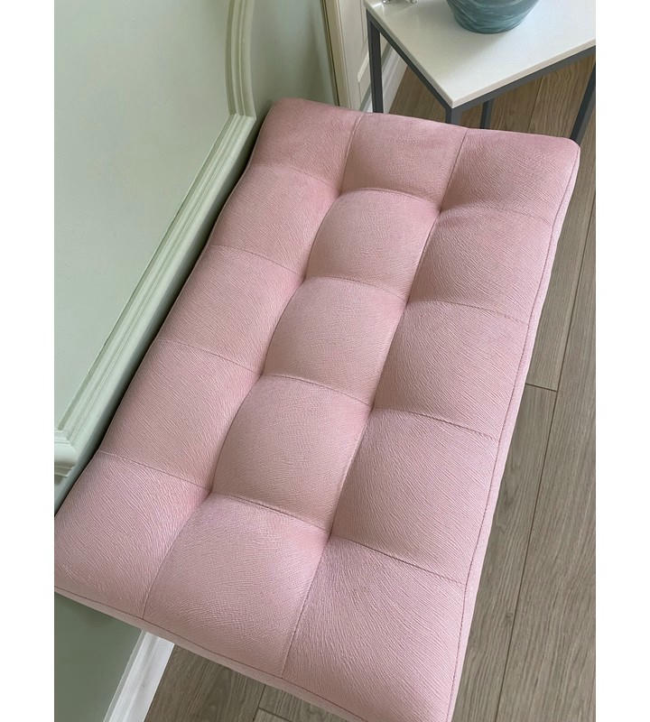Банкетка Сканди-60-2-х полочная (светло-розовый/белый)