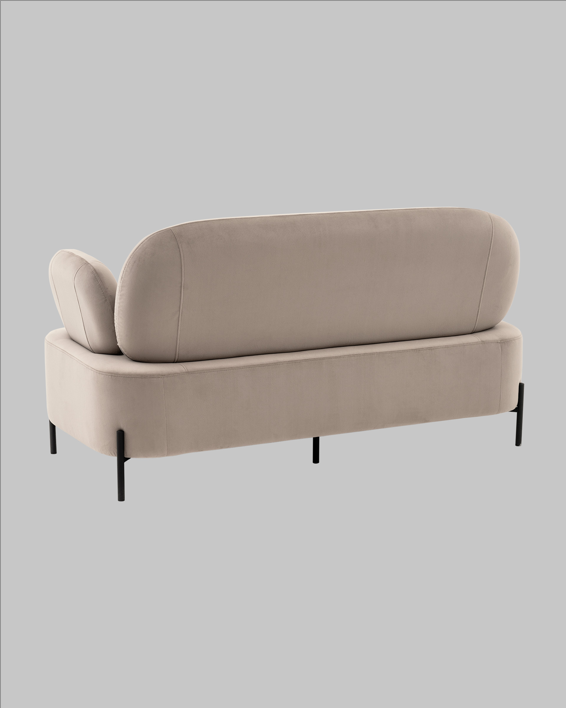 Диван Кэнди велюр светло-серый