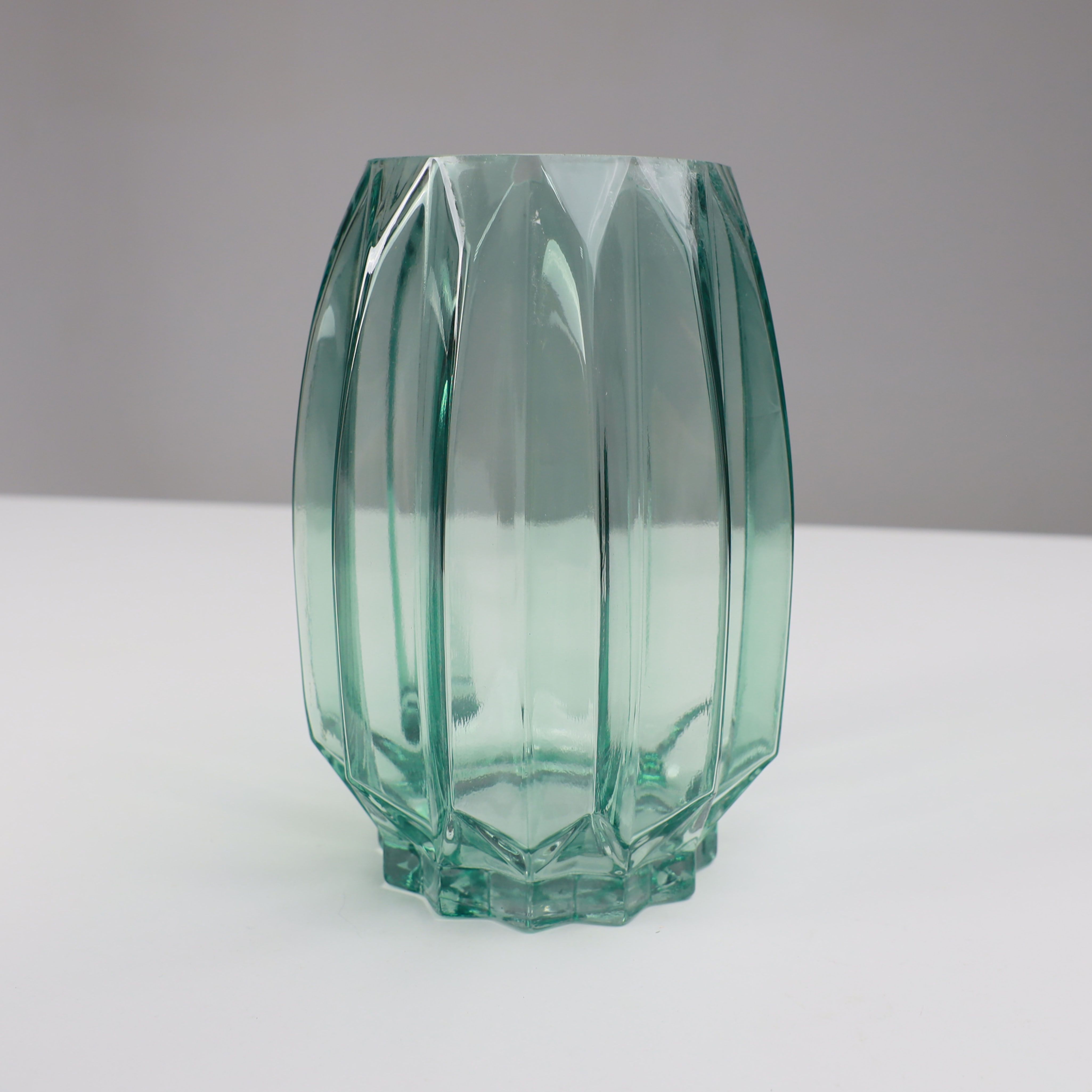 Ваза стеклянная MOON, зеленый, 8*20см