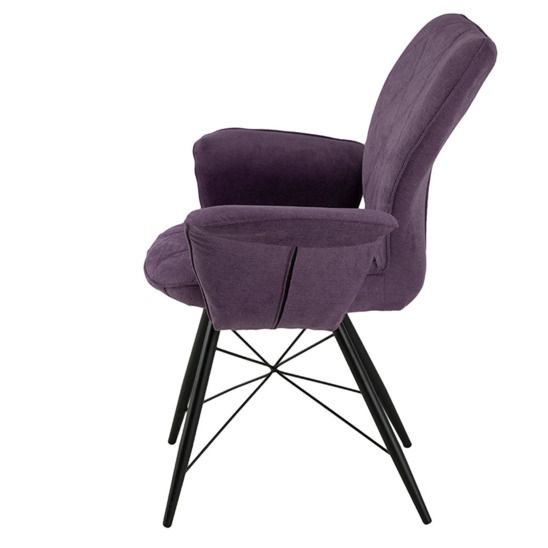 Стул Васко с подлокотниками фиолетовый