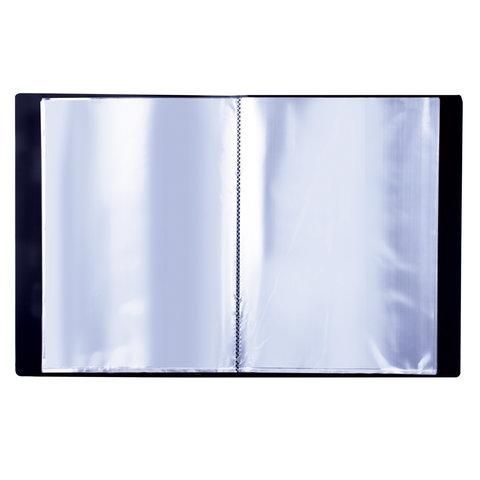 Папка 30 вкладышей BRAUBERG стандарт, черная, 0,6 мм, 221600