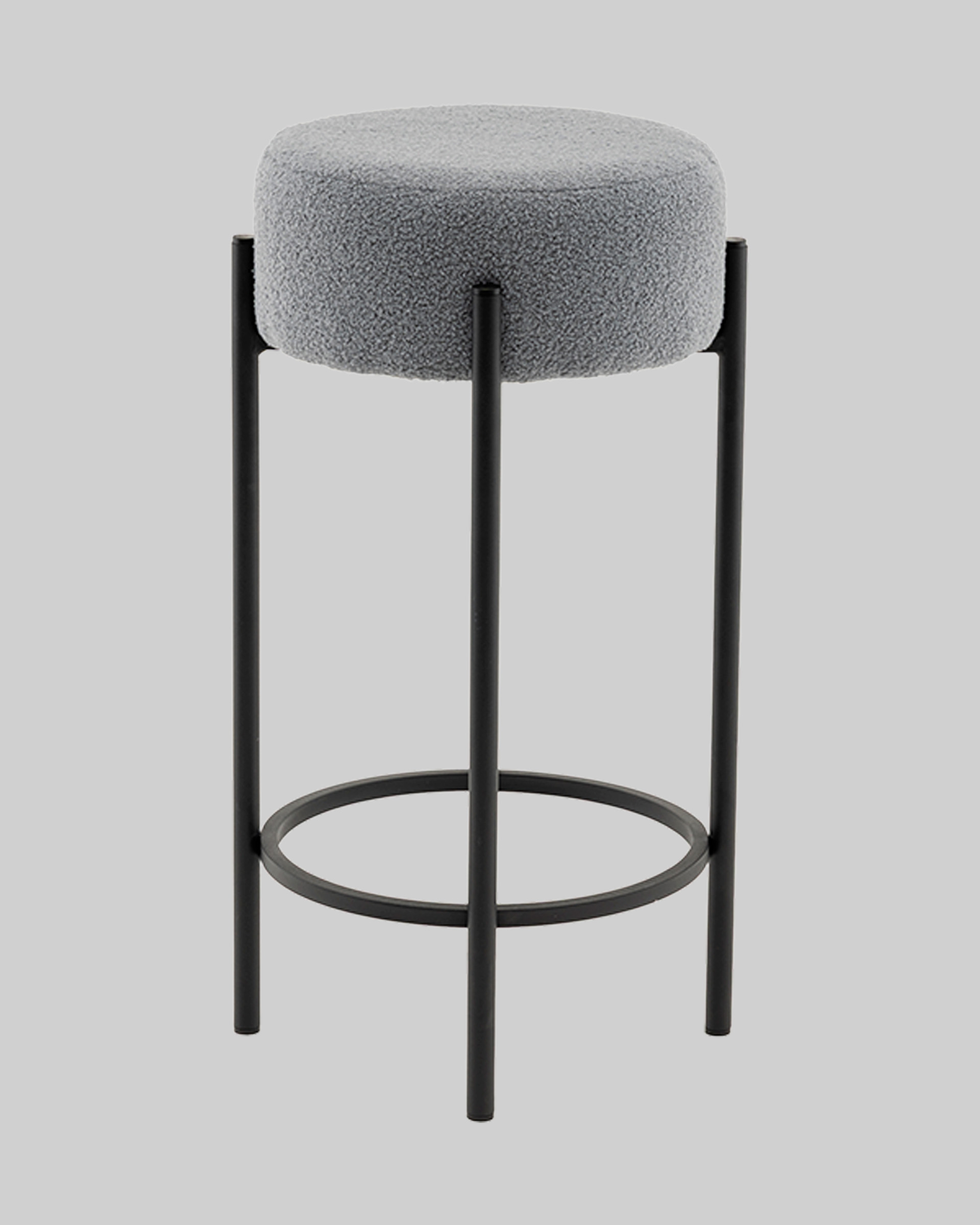 Стул барный Беккет букле светло-серый