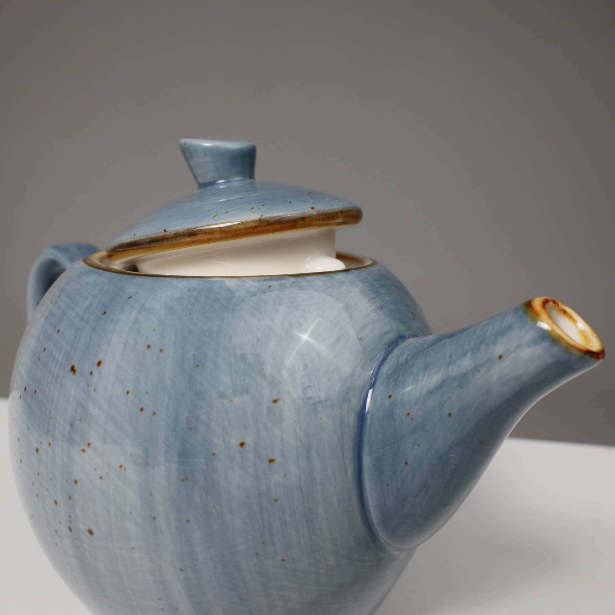 Чайник заварочный VITAL, фарфор, синий, 1,2л