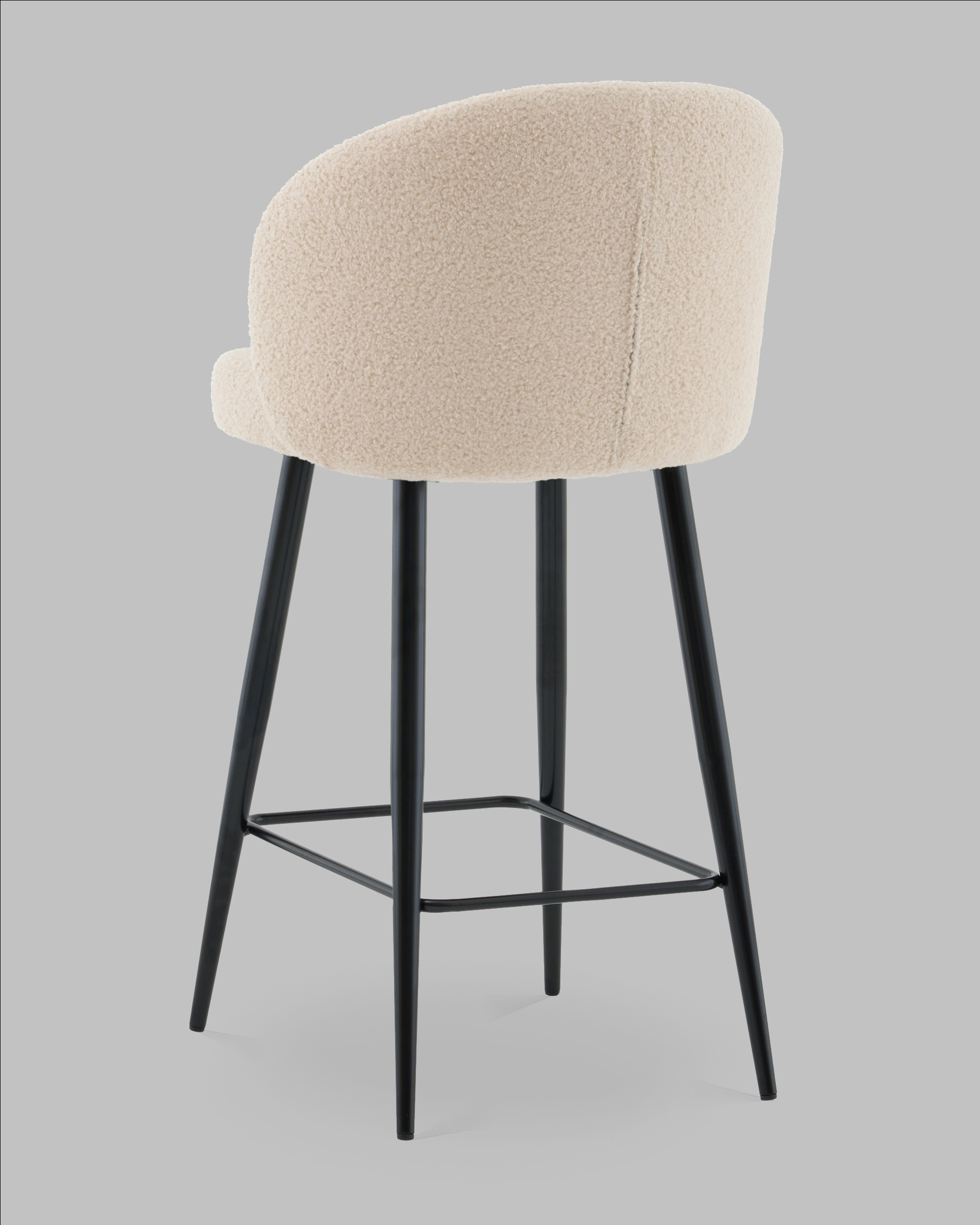 Стул полубарный Ханнингем букле бежевый