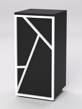 Торговый прилавок под кассу выкатной серии РОК №19, Черный