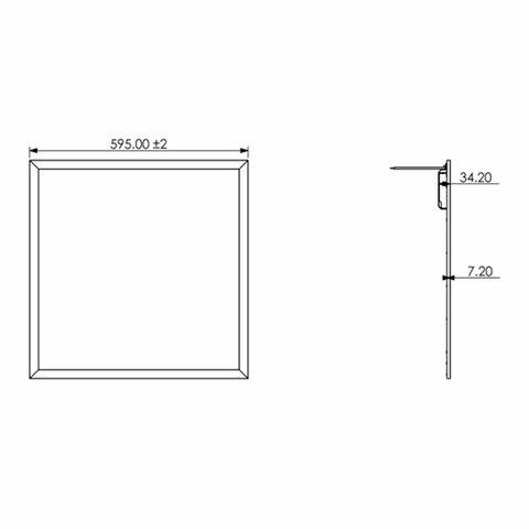 Светодиодная панель без драйвера АРМСТРОНГ ЭРА 4000К, 595x595x8 мм, 40 Вт, матовый, SPL-510-W-40K-040, Б0048927