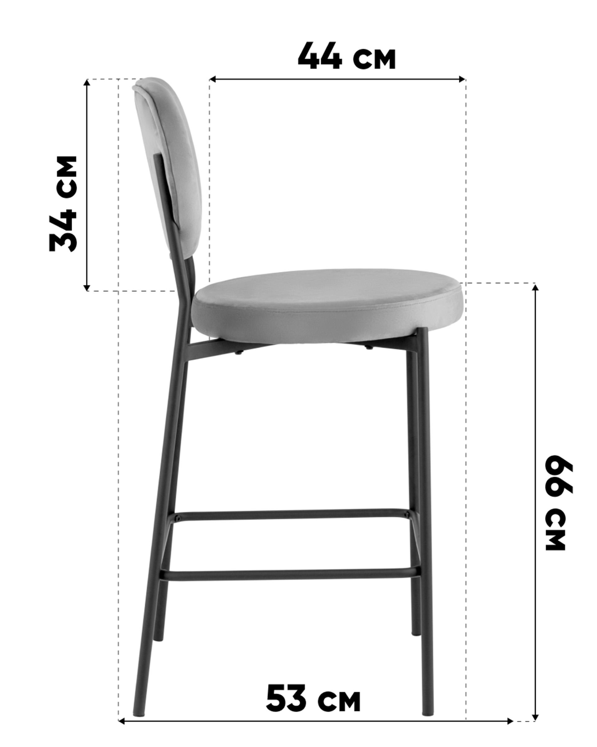 Стул полубарный Барбара NEW велюр терракотовый 2 шт.