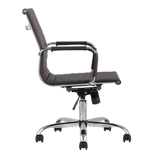 Кресло офисное TopChairs City S, коричневое