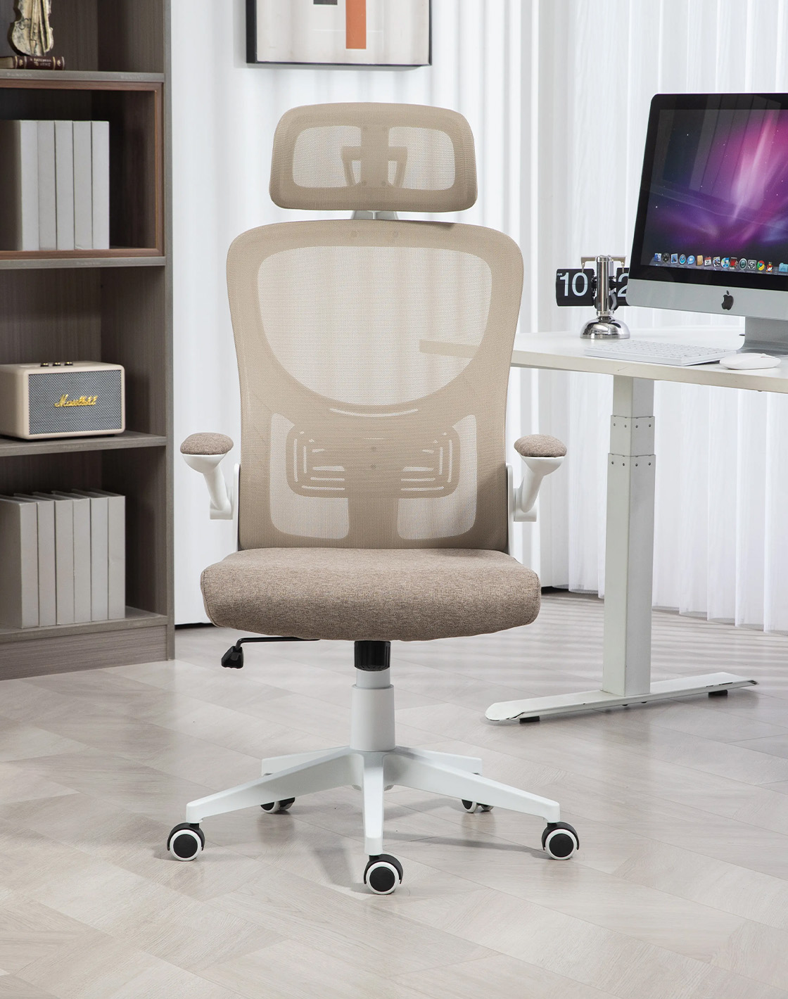 Кресло офисное TopChairs Airone бежевый ткань