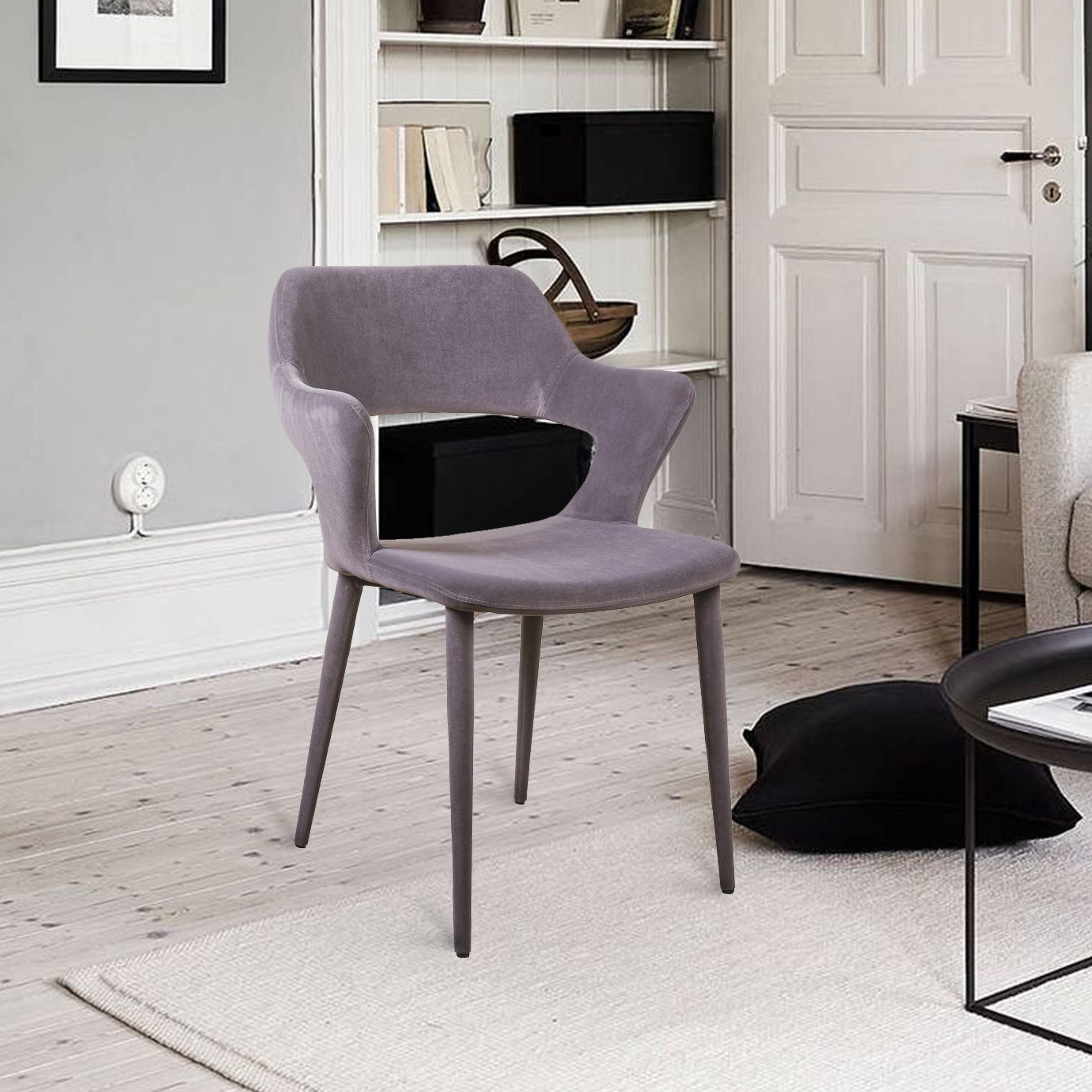 Стул Вудди, бархат антрацит