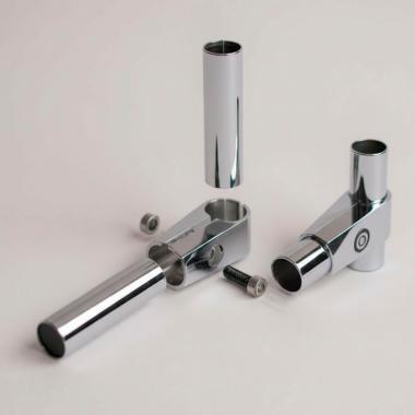 UNO-01 Chrome(R42M) Зажим хром для труб в 3-х направлениях