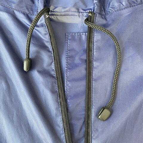 Плащ-дождевик синий на молнии многоразовый с ПВХ-покрытием, размер 56-58 (XXL), рост 170-176, ГРАНДМАСТЕР, 610867