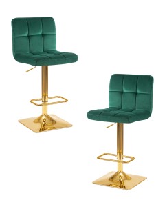 Набор 2 шт Стул барный DOBRIN GOLDIE, зеленый велюр (MJ9-88)