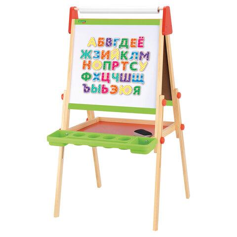 Мольберт растущий 3 в 1 для мела/магнитно-маркерный 48х43 см, BRAUBERG KIDS, 238151