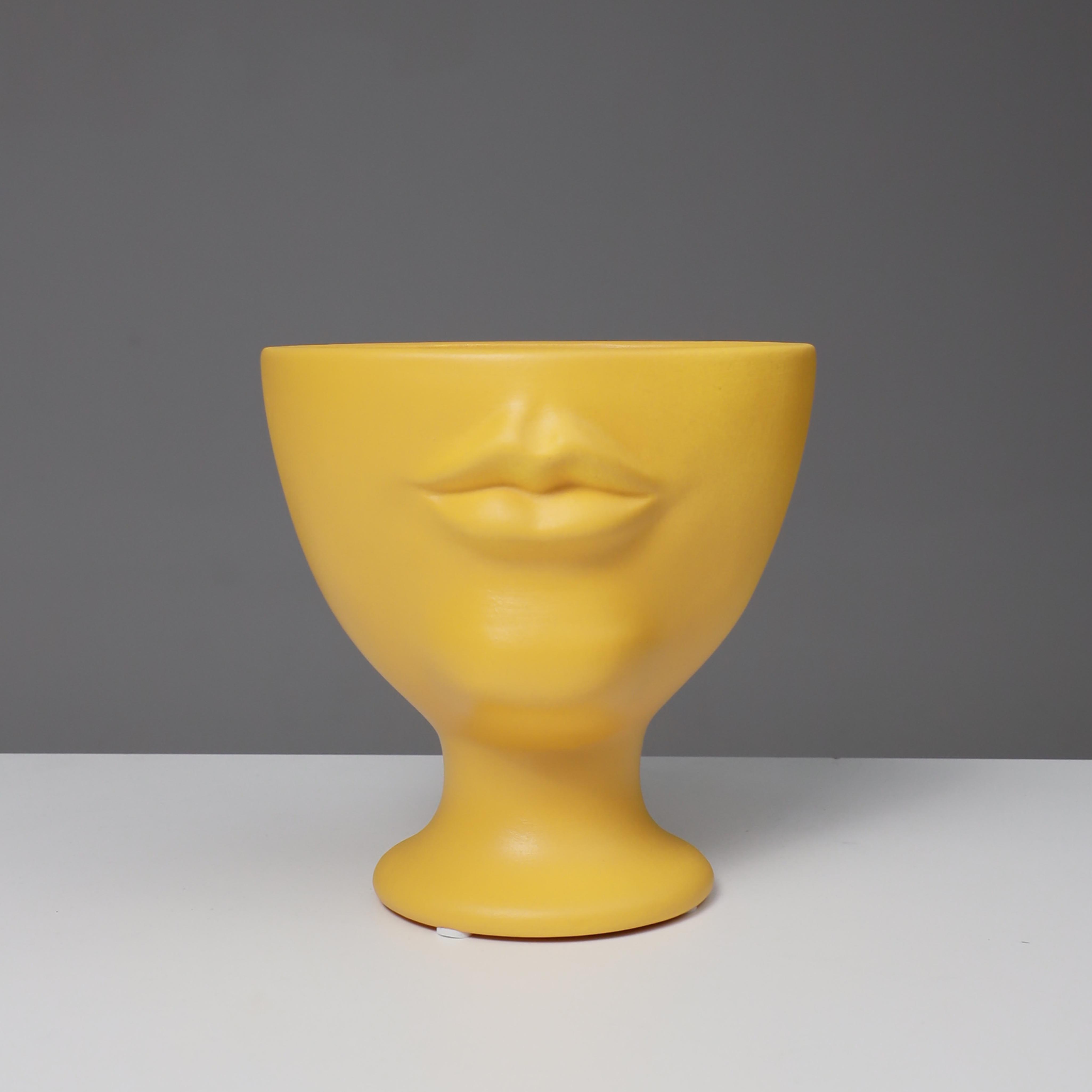 Ваза керамическая ADRIA, желтый, 15*15*15см