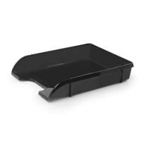 Лоток горизонтальный для бумаг BRAUBERG "Office style", 320х245х65 мм, черный, 237286