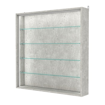 Витрина настенная №4-1Г-П, Метрополитан Грей