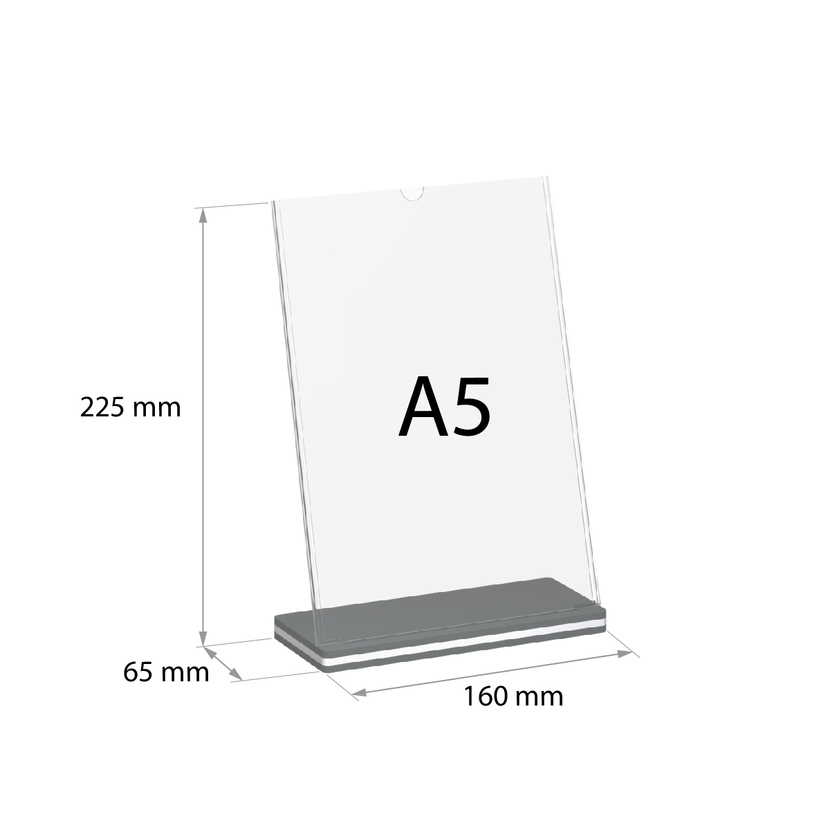 Менюхолдер SIGNHOLDER L-stand A5, цвет основания серый