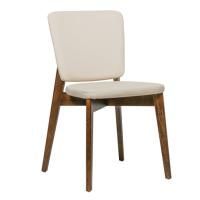 Стул Safir, экокожа Luxa almond бежевый, старинный орех