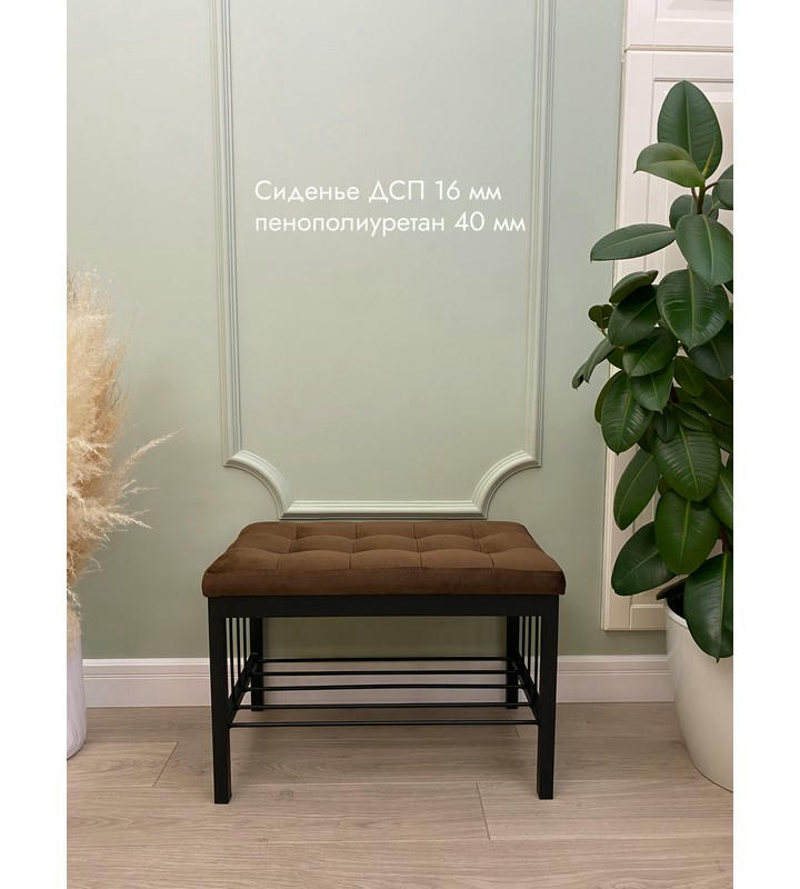 Банкетка Сканди-60 (коричневый/черный)